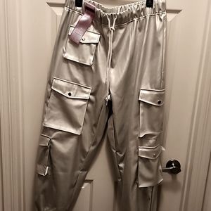 FAUX LEATHER JOGGER